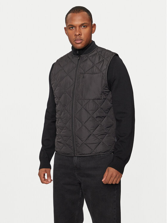 Jack & Jones Vestă elegantă Karl 12249375 Negru Regular Fit