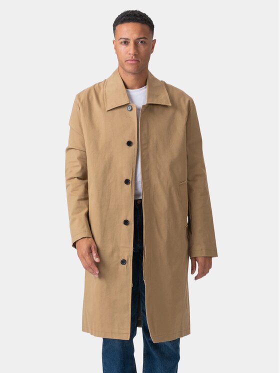 TeeShoppen Męski TeeShoppen Płaszcz, rozmiar 2XL Beżowa, 'Basic Collection'