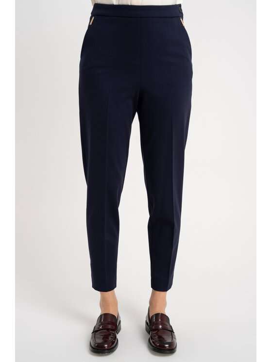 CLICK CLICK Spodnie materiałowe 30-454 Granatowy Slim Fit