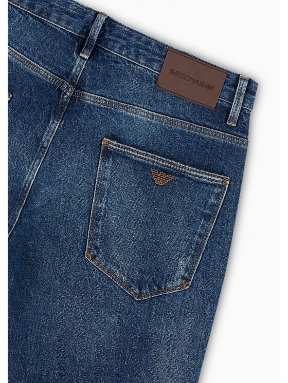 Emporio Armani Emporio Armani Jeansy 3EM000121 AF13281 Modrá Slim Leg