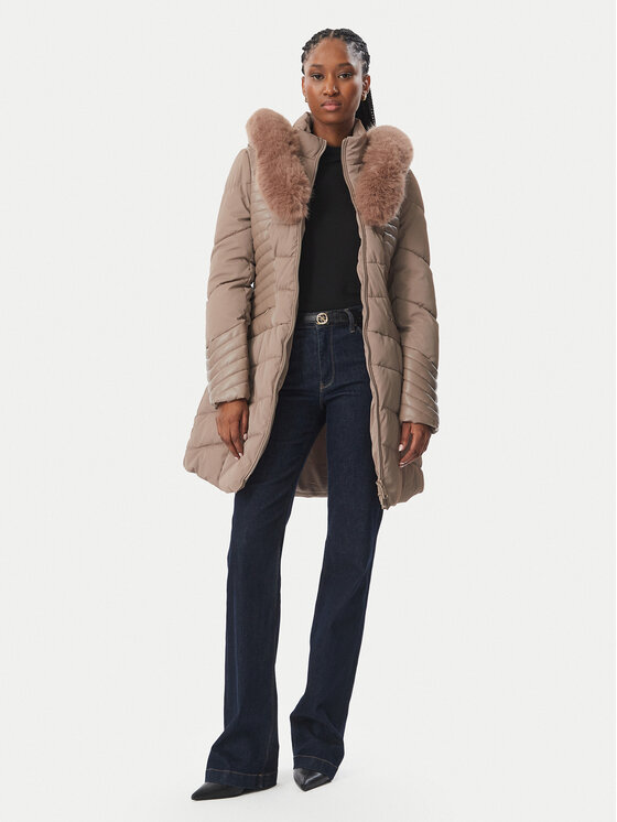 Guess Guess Зимно яке W4BL61 WGLZ0 Тъмнобежов Slim Fit