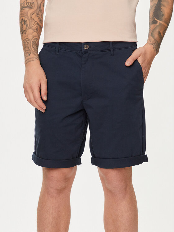 Solid Solid Pantaloncini di tessuto Rockcliffe 21200395 Blu scuro Regular Fit