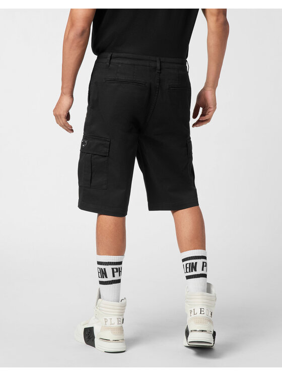 PHILIPP PLEIN PHILIPP PLEIN Szorty materiałowe 27863 Czarny Regular Fit