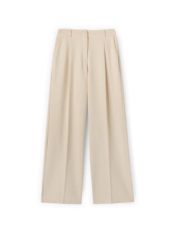 Motivi Motivi Pantaloni di tessuto P061Q004475N002 Crema Over Fit