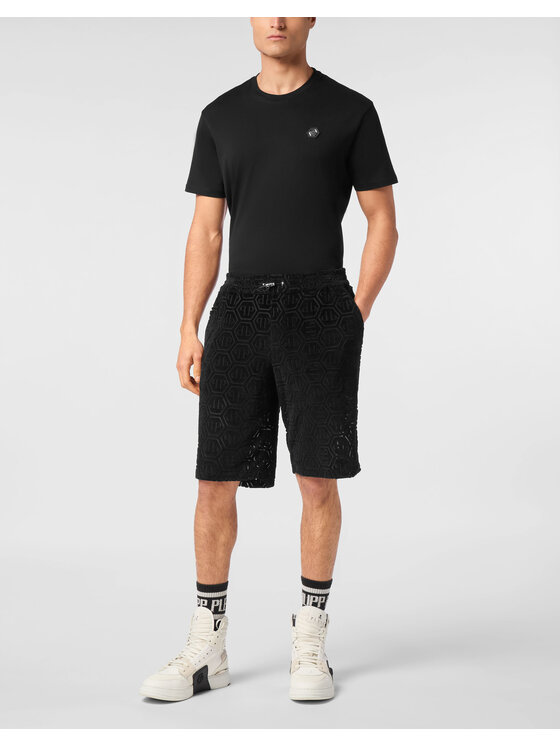 PHILIPP PLEIN PHILIPP PLEIN Szorty materiałowe 24355 Czarny Regular Fit