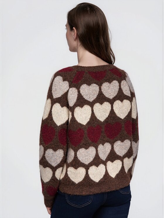 Ombre Ombre Svetr OW-SW-E0058 Hnědá Regular Fit