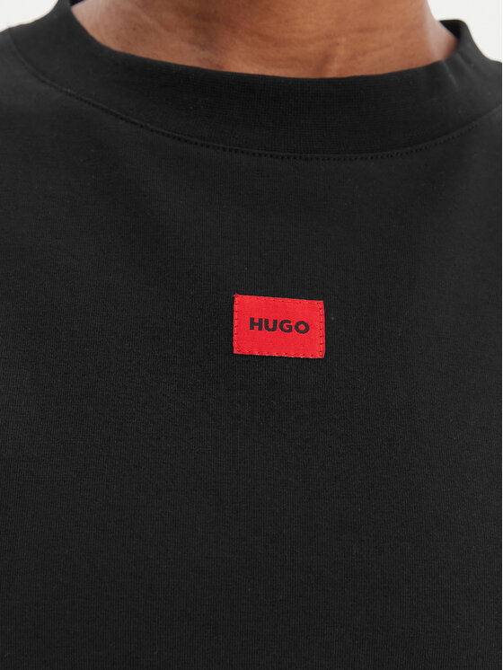 HUGO HUGO Marškinėliai Signature 50556807 Juoda Regular Fit