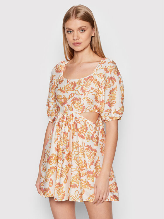 Glamorous Poletna obleka CK6569 Oranžna Regular Fit