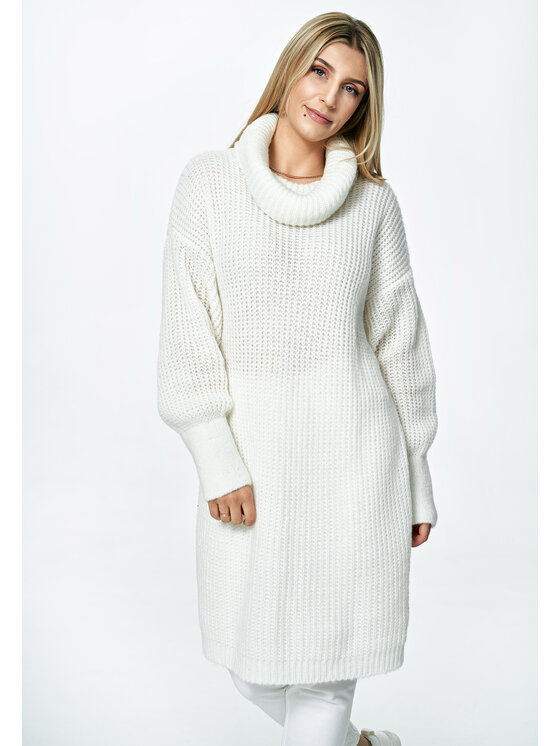 FIGL FIGL Sweter M890 Biały Oversize