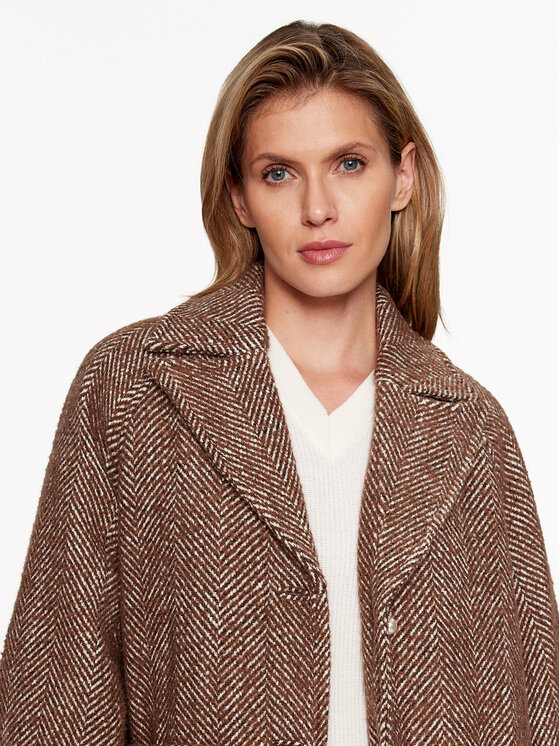 Custommade Custommade Palton de lână Halina 999511879 Maro Oversize