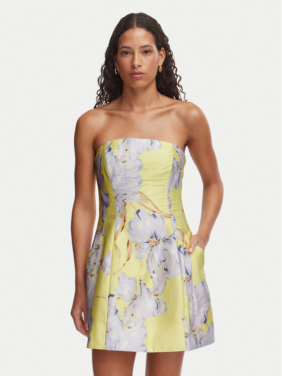 Bardot Коктейлна рокля Karoline 60099DB9 Светложълт Regular Fit