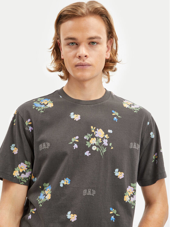 Gap Gap Marškinėliai 586480-01 Juoda Regular Fit