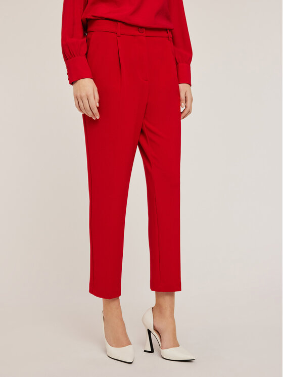Motivi Motivi Spodnie materiałowe P189Q003742N016 Czerwony Regular Fit