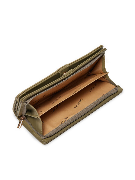 Puccini Puccini Голям дамски портфейл BLP837A Зелен