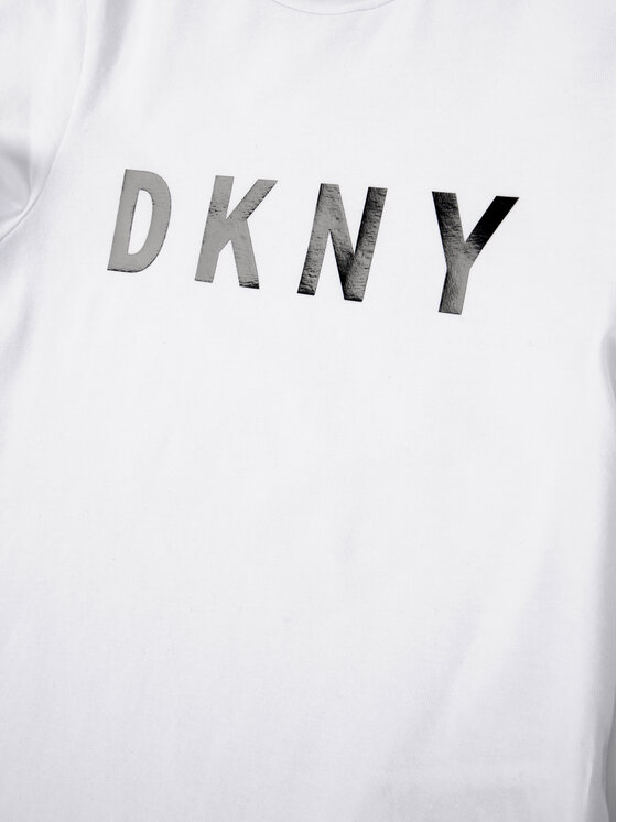 DKNY DKNY T-Shirt D35Q47 S Weiß Regular Fit