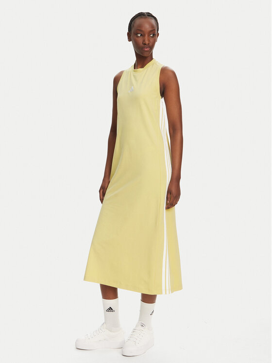 adidas Vestito da giorno Essentials 3-Stripes JE1210 Giallo Regular Fit, taglia : M