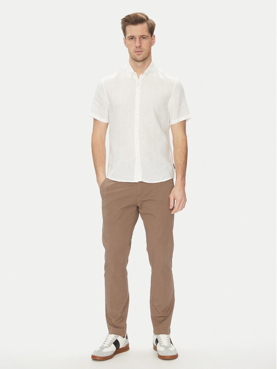 Michael Kors Michael Kors Cămașă CS1400I4YT Alb Slim Fit