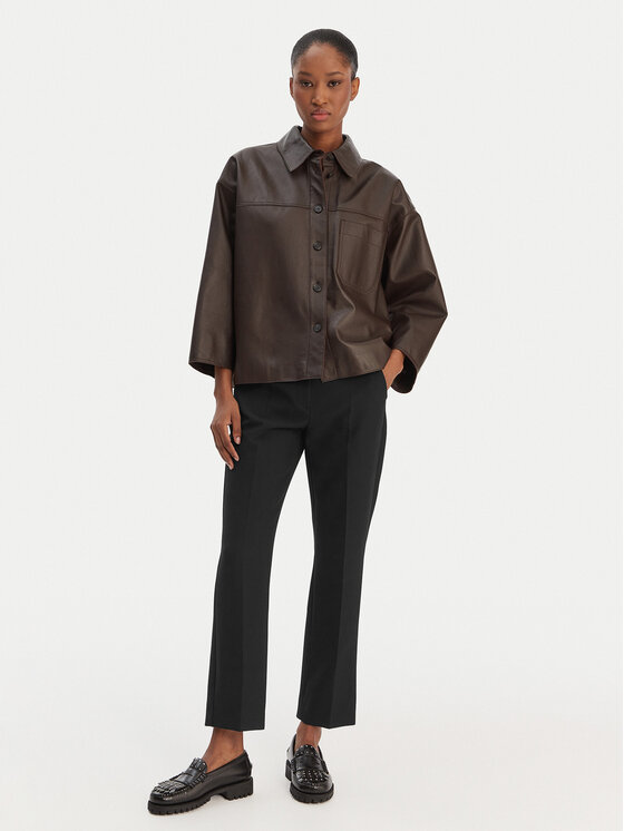 Weekend Max Mara Weekend Max Mara Bavlnené nohavice Rana 2615131021 Čierna Slim Fit