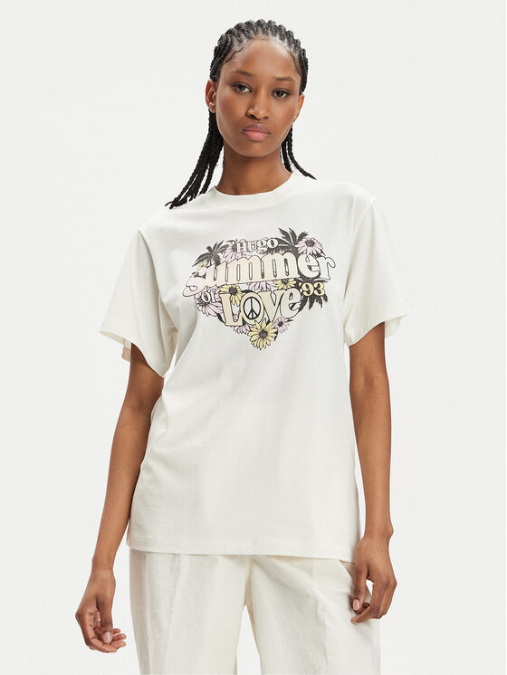 Hugo Tricou Vintage 50518590 Écru Regular Fit