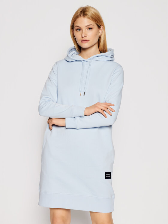 Tommy Hilfiger Robe en tricot Box WW0WW30365 Bleu Loose Fit Modivo