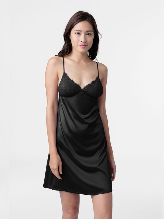 Dorina Camicia da notte Abelia FXDS0003LA10 Nero, taglia : L