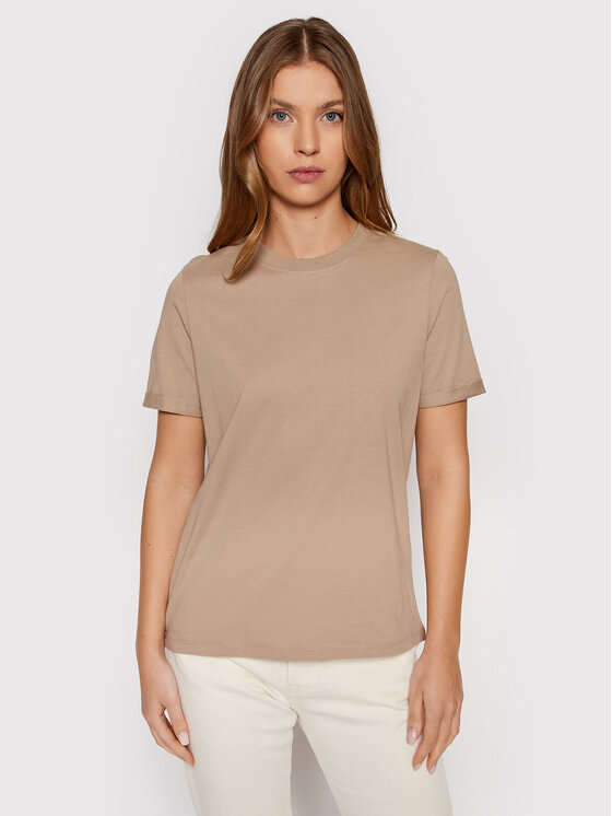 Pieces Pieces Футболка Ria 17086970 Бежевий Regular Fit
