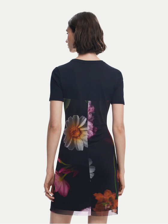 Desigual Desigual Kasdieninė suknelė Hamburgo 25SWVK14 Juoda Slim Fit