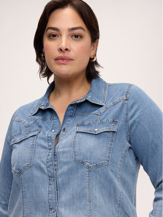 Fiorella Rubino Fiorella Rubino Koszula 5405T001498N004 Turkusowy Regular Fit
