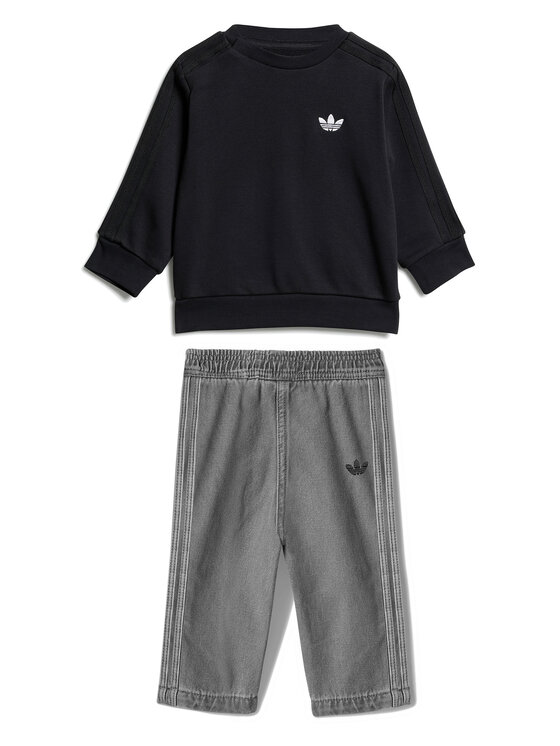 adidas adidas Trenerka Denim Crew JY3545 Crna Regular Fit
