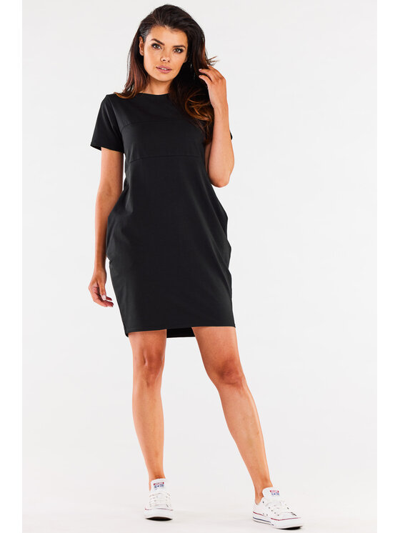 Infinite You Infinite You Sukienka letnia M291 Czarny Basic Fit