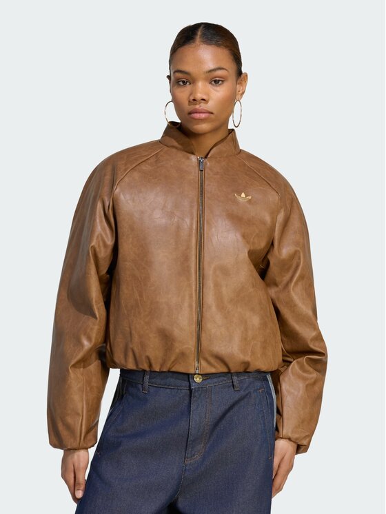 adidas adidas Kurtka bomber 169400 Brązowy Loose Fit