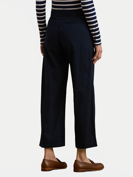 LAUREN RALPH LAUREN LAUREN RALPH LAUREN Ohlapne hlače 200876606005 Mornarsko modra Wide Leg