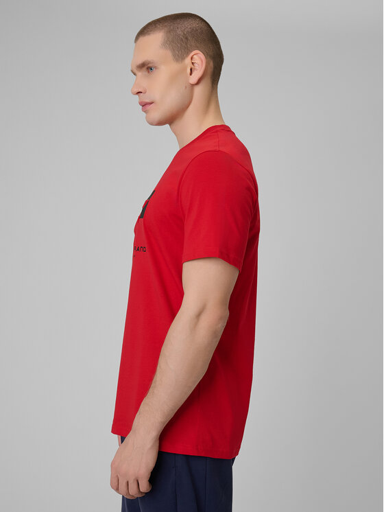 4F 4F T-Shirt SPORTS CLUB Czerwony Regular Fit