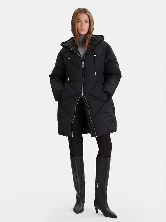 BOSS BOSS Zimski plašč C_Piapolly 50548027 Črna Regular Fit