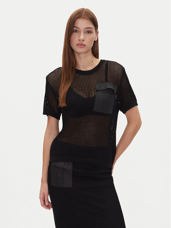DKNY DKNY Pulover P5BSAV83 1 Negru Regular Fit