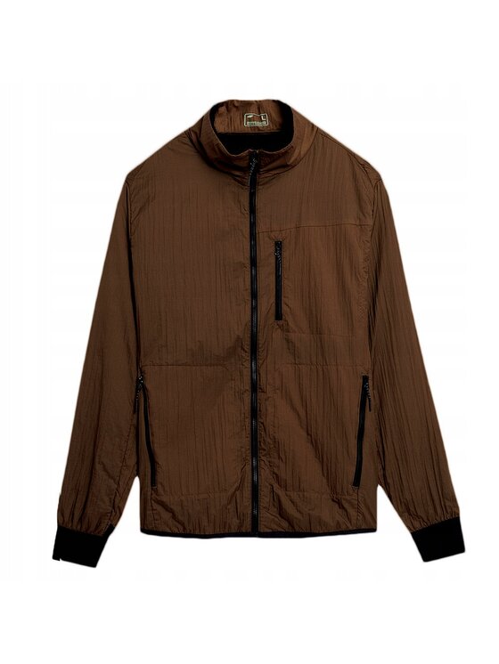 4F 4F Kurtka przeciwdeszczowa TDJAM054 Brązowy Comfortable Fit