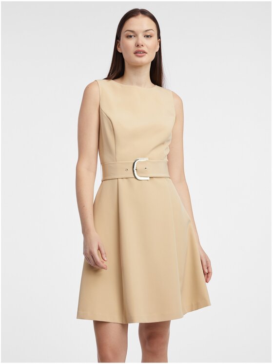 Orsay Orsay Sukienka 421300082000__34 Beżowy Regular Fit