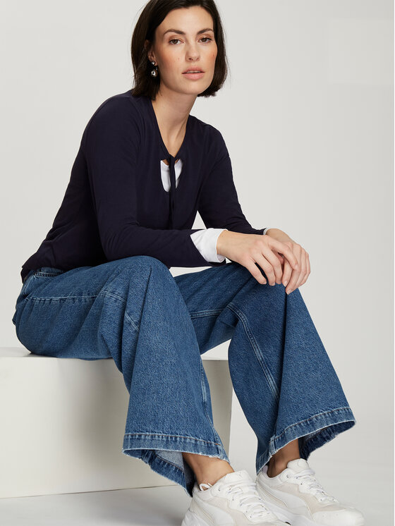 Cross Jeans Cross Jeans Longsleeve 56241-001 Granatowy