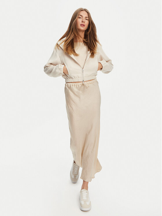 Marella Marella Fustă midi No 2513101055 Écru Regular Fit