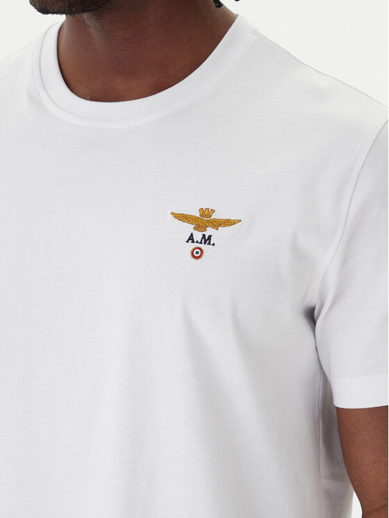 Aeronautica Militare Aeronautica Militare Marškinėliai 261TS1580UJ00372 Balta Regular Fit