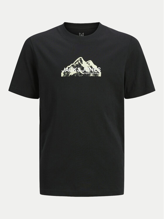 Jack&Jones Junior Jack&Jones Junior Футболка Mountain Logo 12263123 Чорний Standard Fit