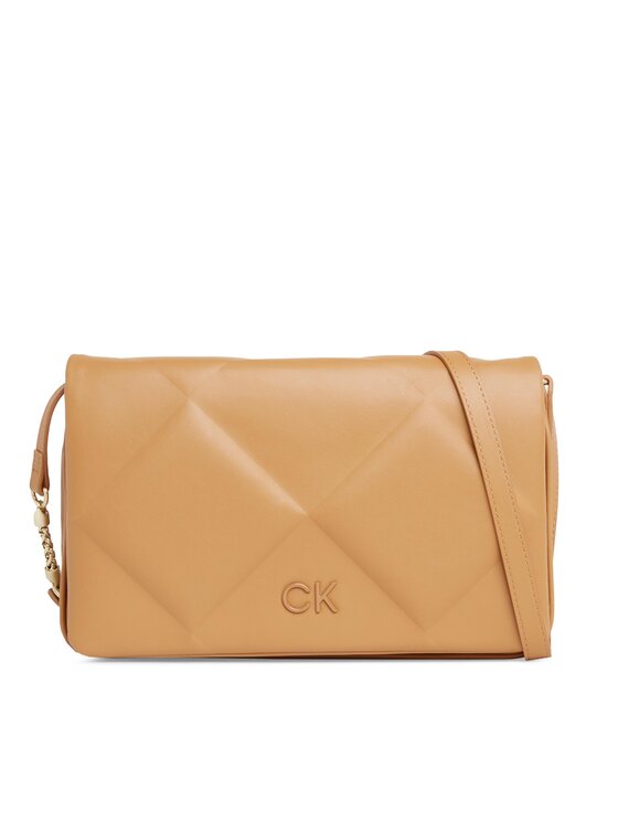 Geantă Calvin Klein Re-Lock Quilt Shoulder Bag K60K611021 Maro