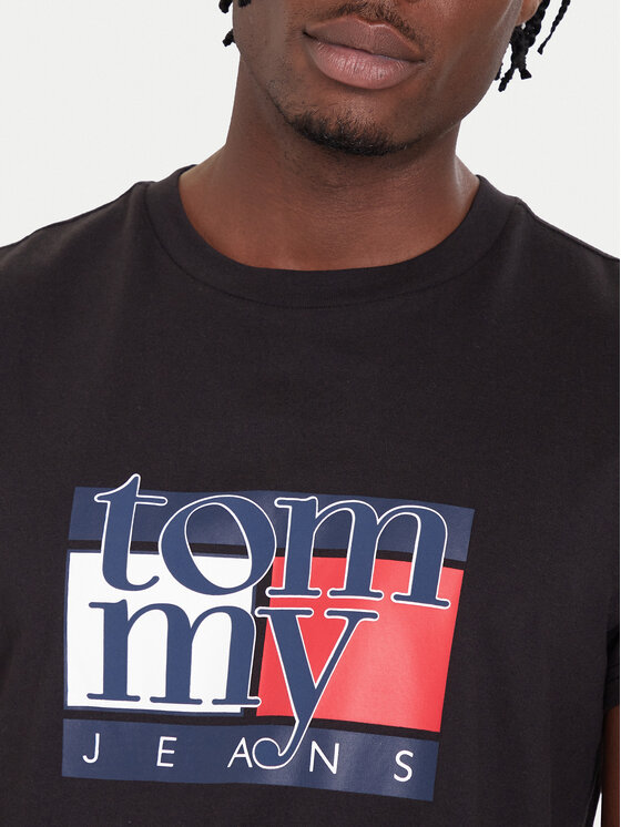 Tommy Jeans Tommy Jeans Tricou DM0DM21977 Negru Regular Fit