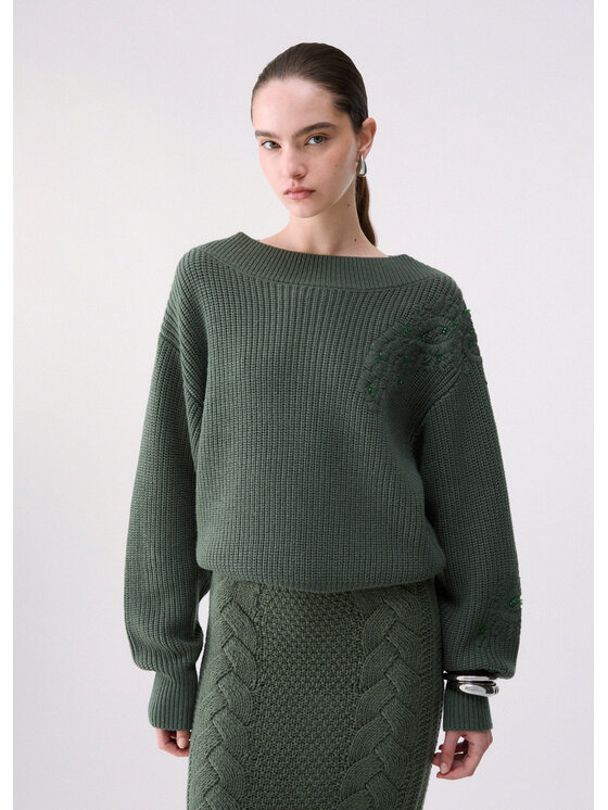 Liu Jo Liu Jo Maglione CF6031MA22S90312 Verde Regular Fit