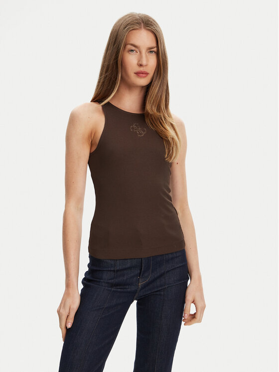 Guess Top W5GP57 KCV52 Marrone Regular Fit, taglia : XXL