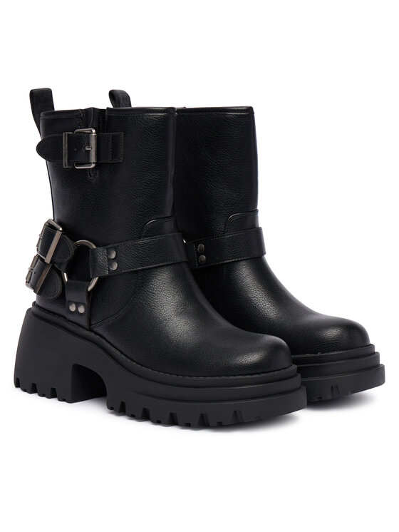 Buffalo Buffalo Členková obuv Bravr Biker Lo 1220067 Čierna