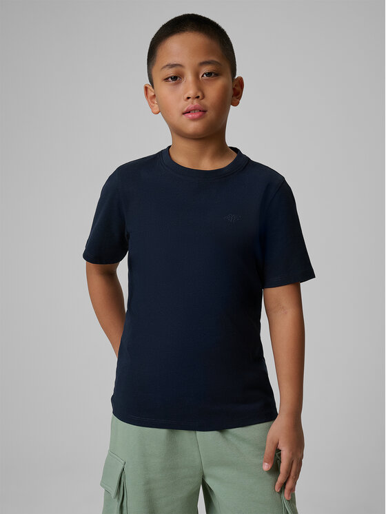 4F 4F T-Shirt BASIC+ Granatowy Oversize
