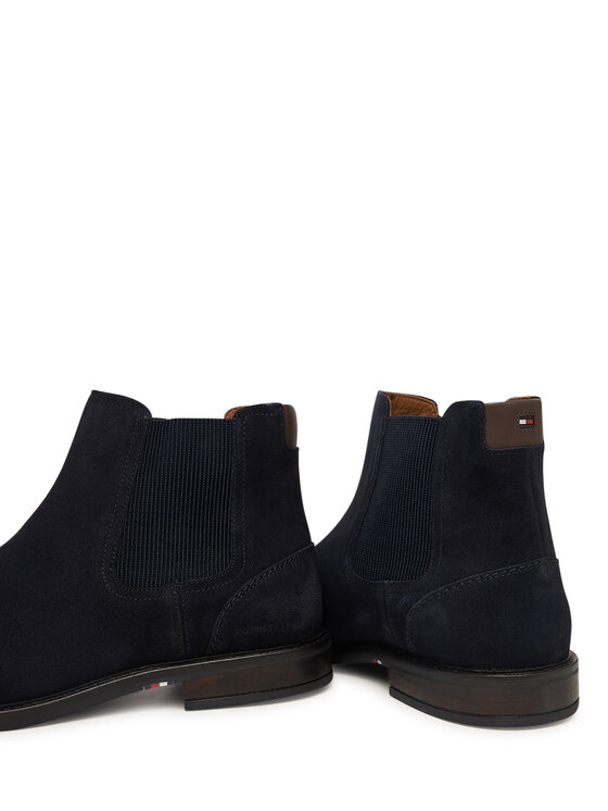 Tommy Hilfiger Tommy Hilfiger Bokacsizma Corporate Dressy Suede Chelsea FM0FM05953 Sötétkék