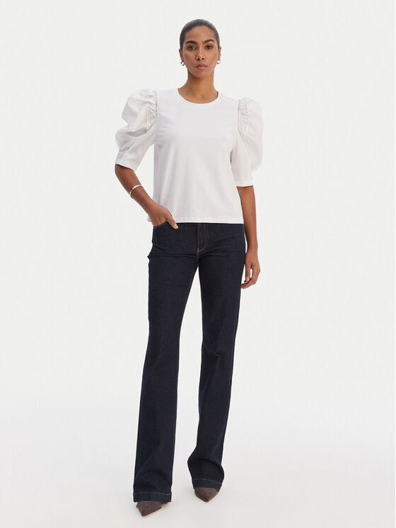 Fracomina Fracomina Bluse FR26ST3035J40101 Weiß Regular Fit