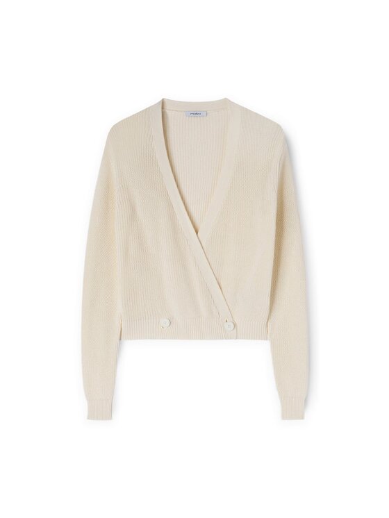 Motivi Motivi Cardigan M217W003272N011 Bianco Regular Fit